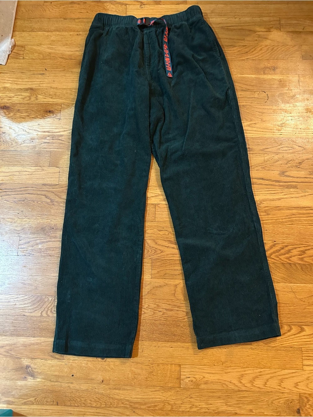 Brain Dead Men's Dark Green Corduroy Drawstring Pants